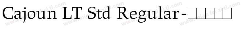 Cajoun LT Std Regular字体转换